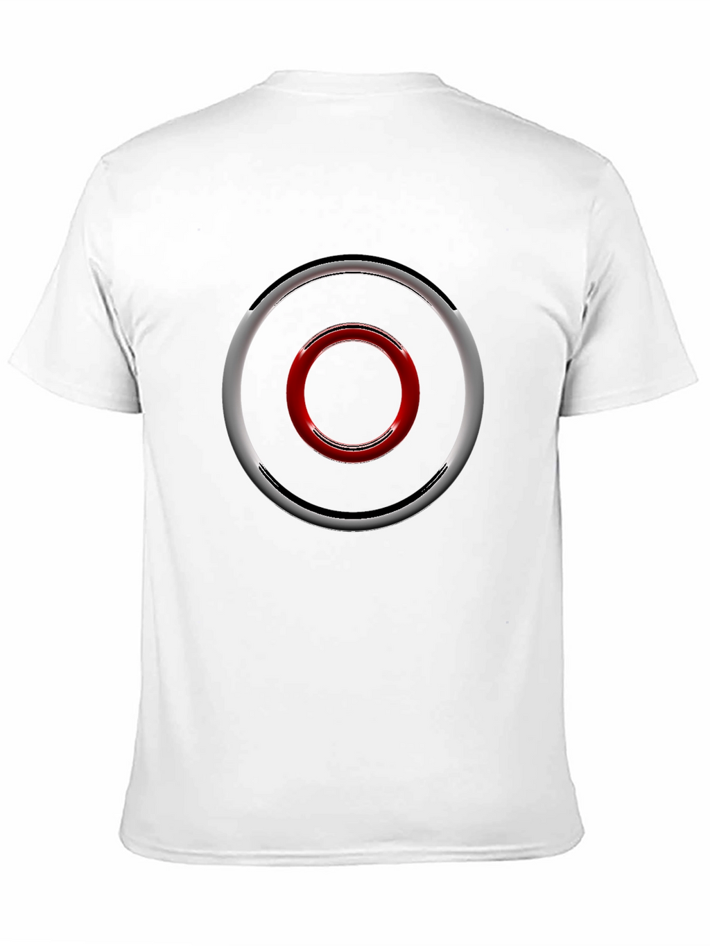 Geometric Circle Design Black T-Shirt