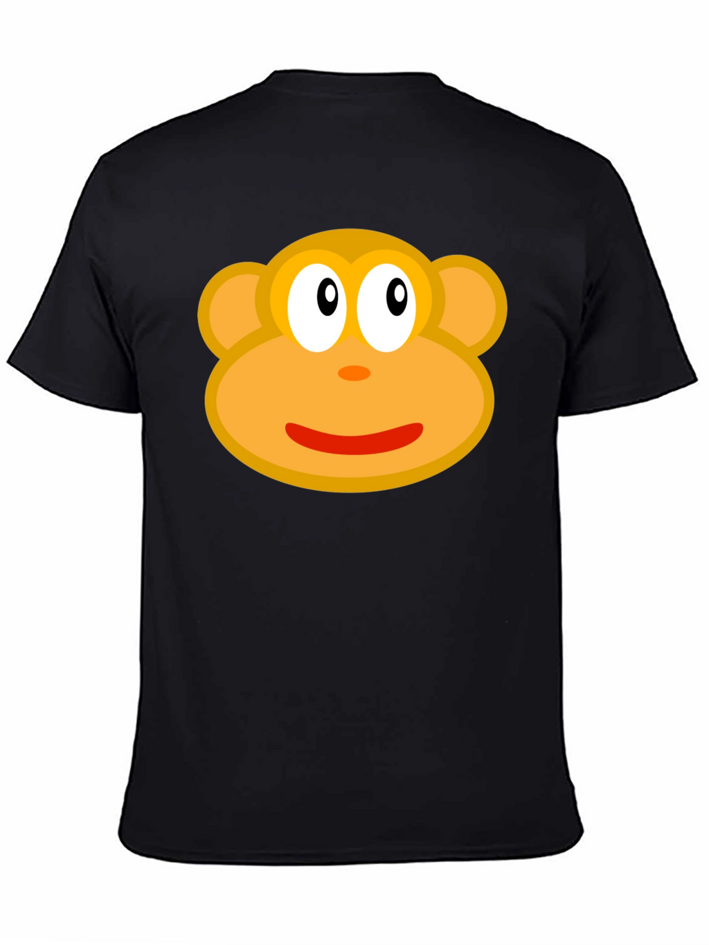 Monkey Face Graphic Tee - Black Cotton T-Shirt