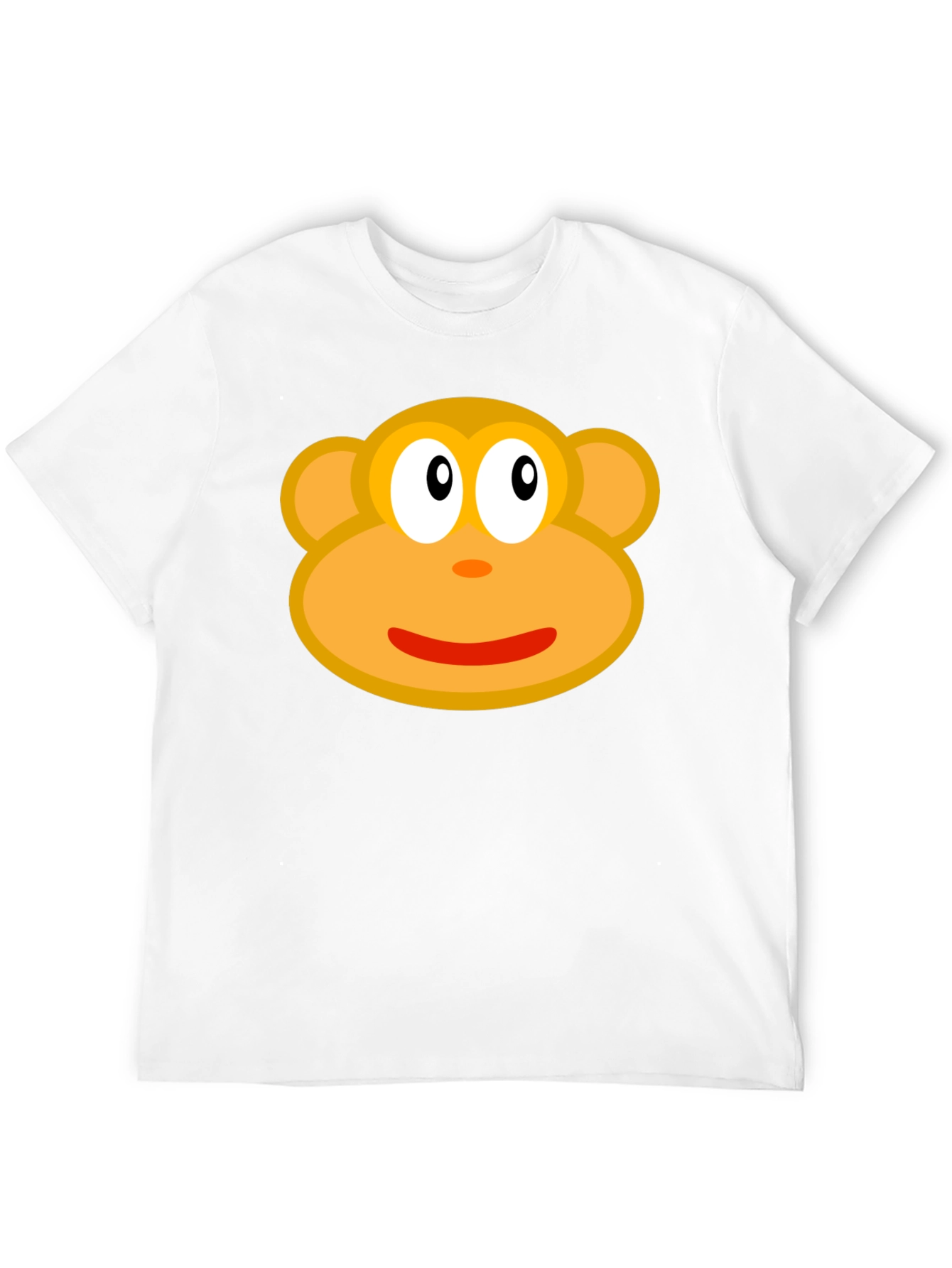 Monkey Face Graphic Tee - Black Cotton T-Shirt