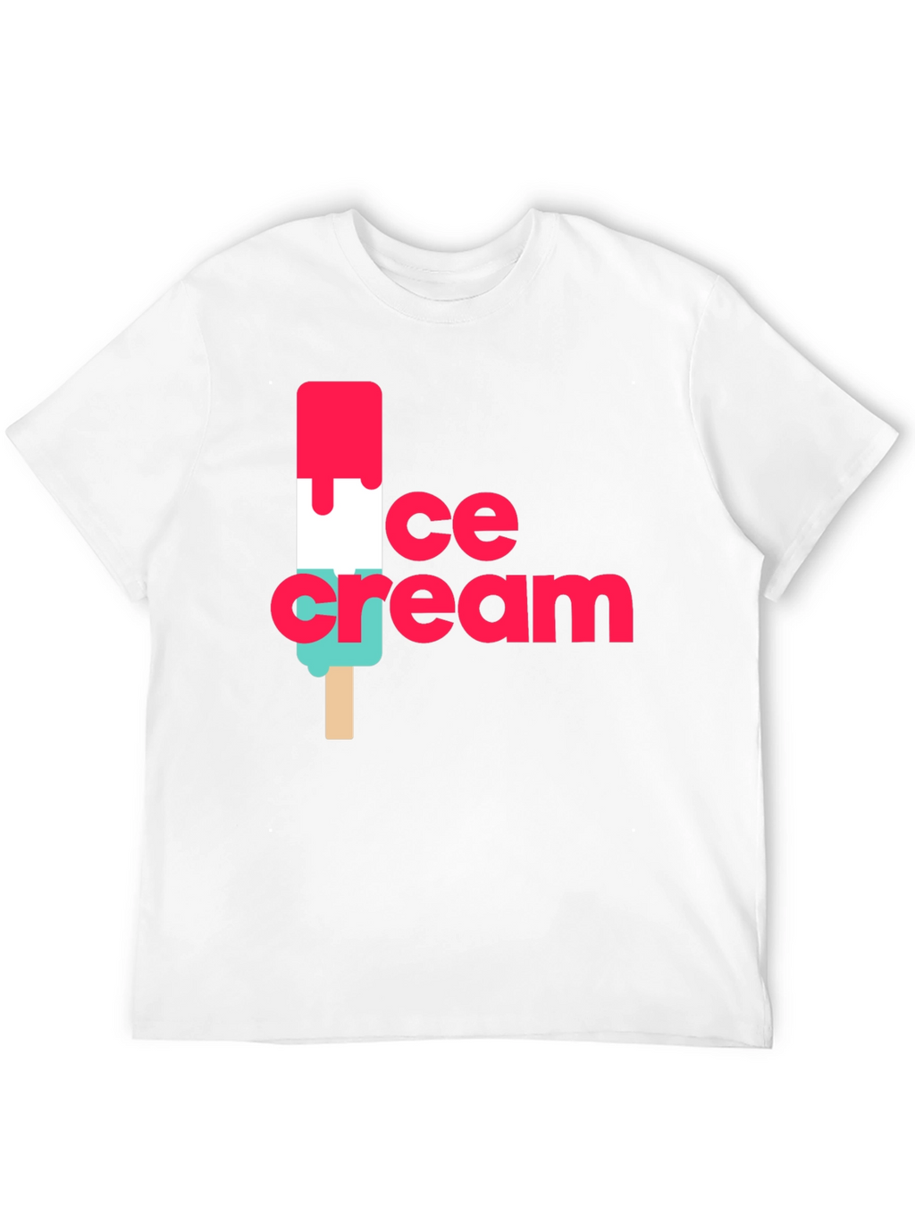 Ice Cream Graphic Black T-Shirt