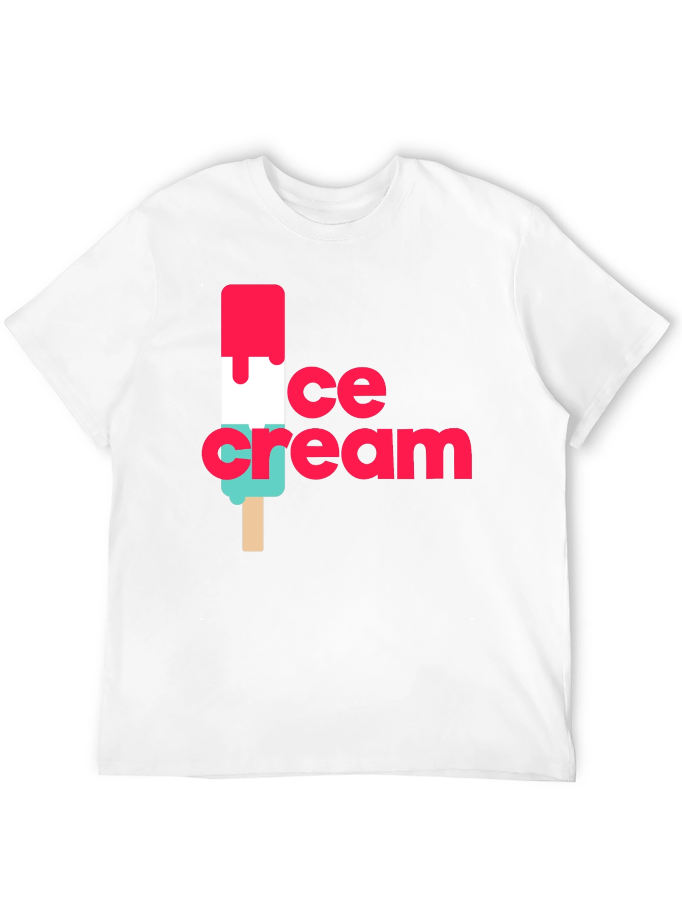 Ice Cream Graphic Black T-Shirt