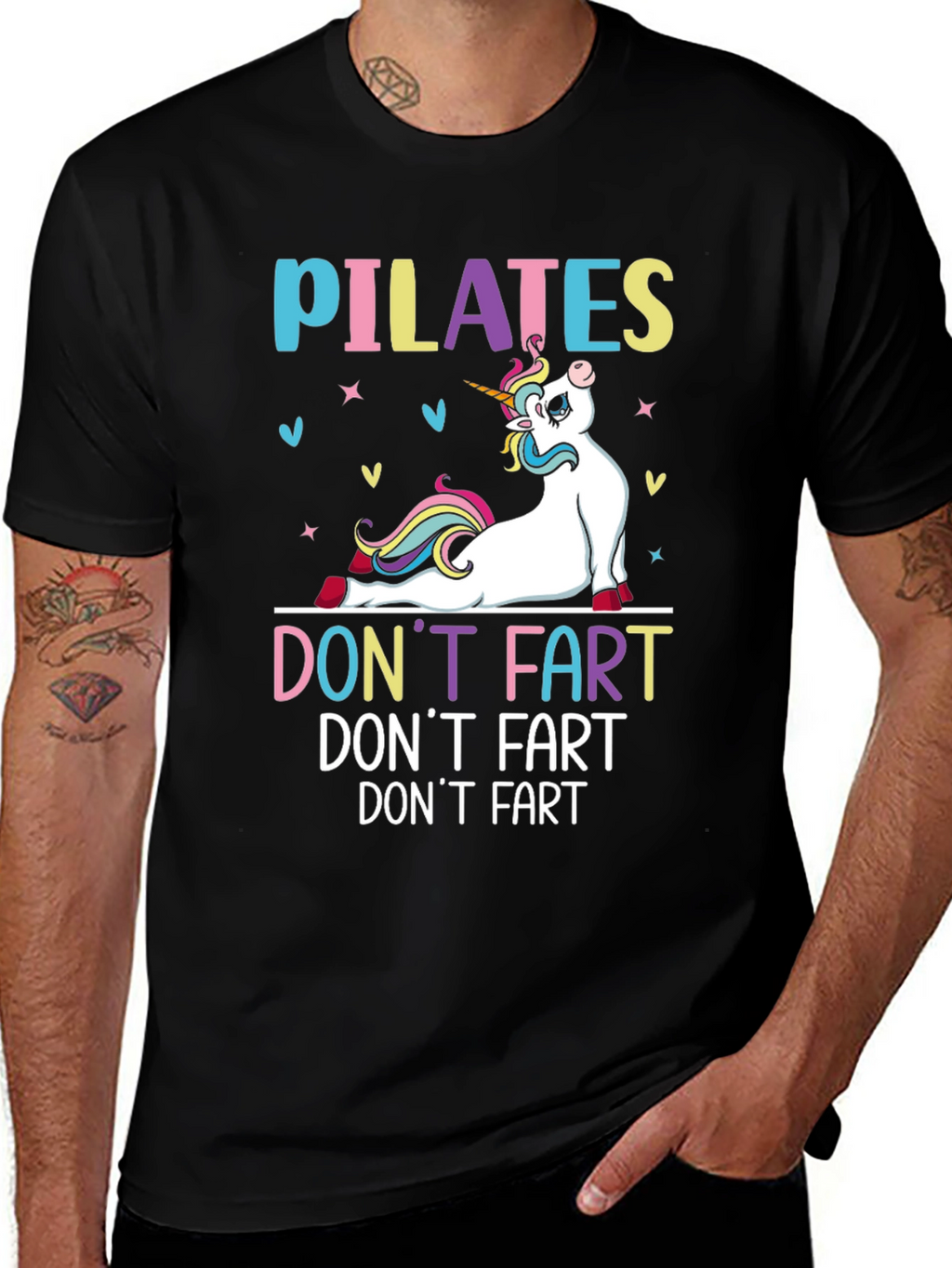 Pilates Unicorn Funny Graphic T-Shirt