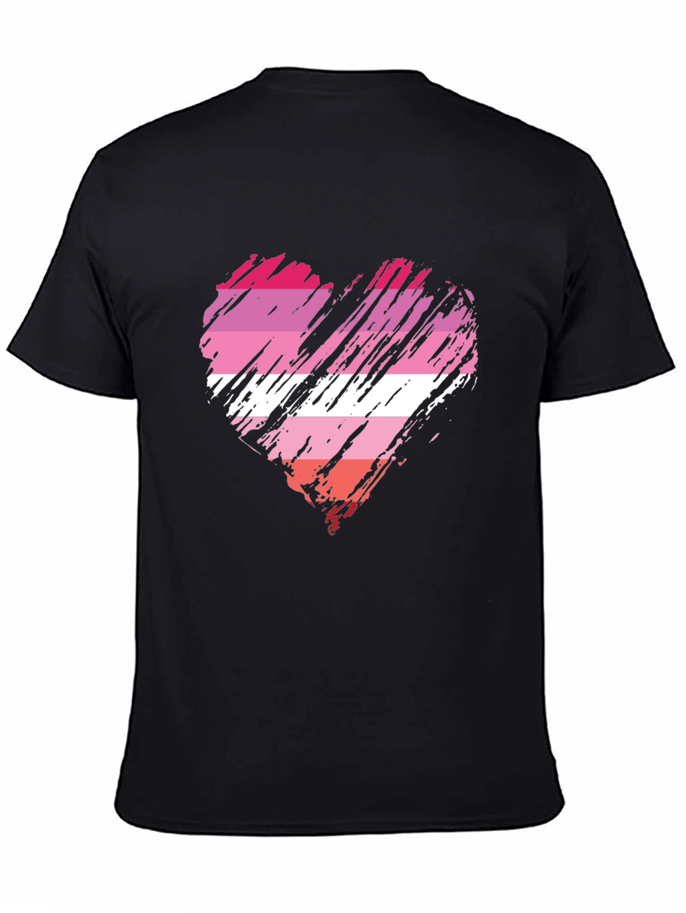 Lesbian Pride Flag Heart T-Shirt - Soft Cotton Blend