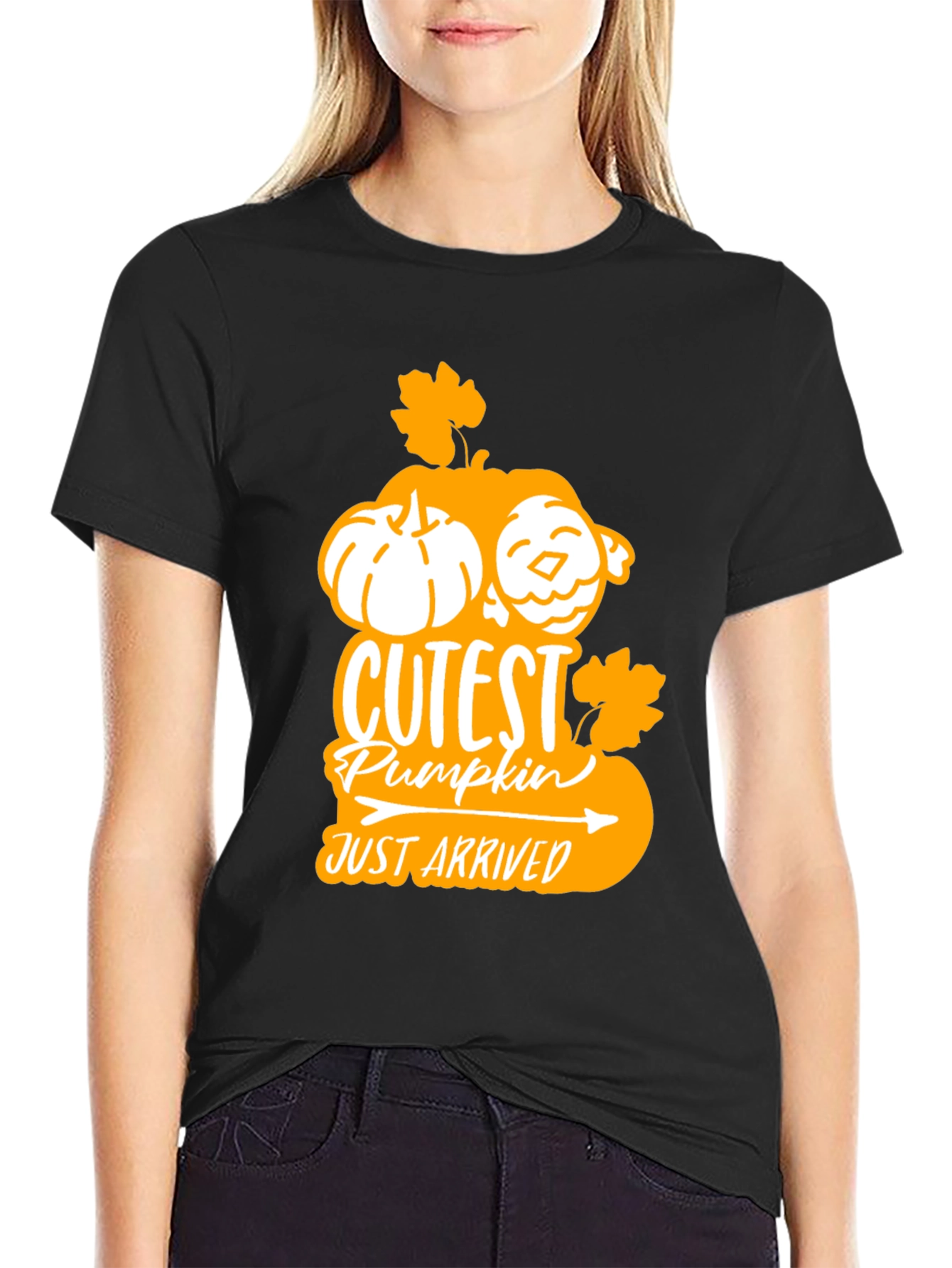 Cutest Pumpkin Arrived Black T-Shirt