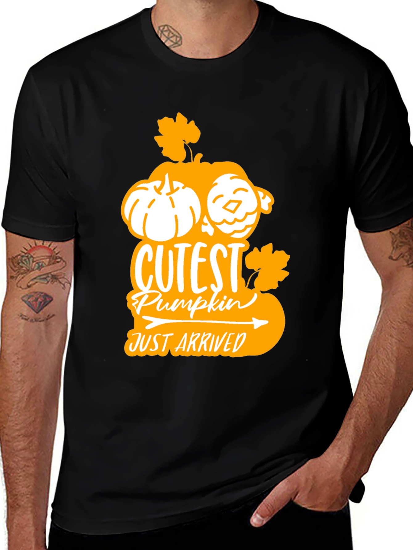 Cutest Pumpkin Arrived Black T-Shirt
