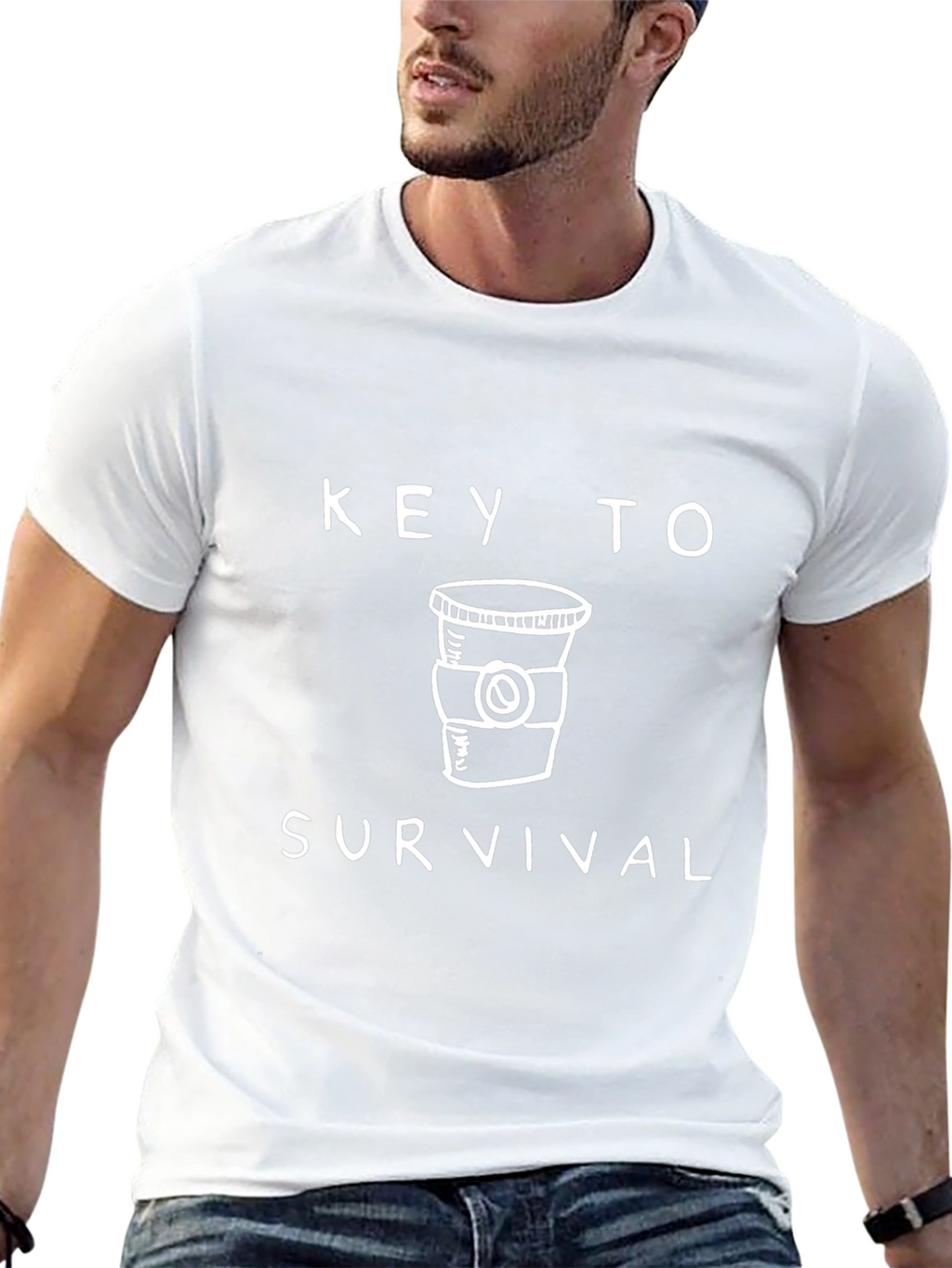 Key to Survival Coffee Graphic Tee