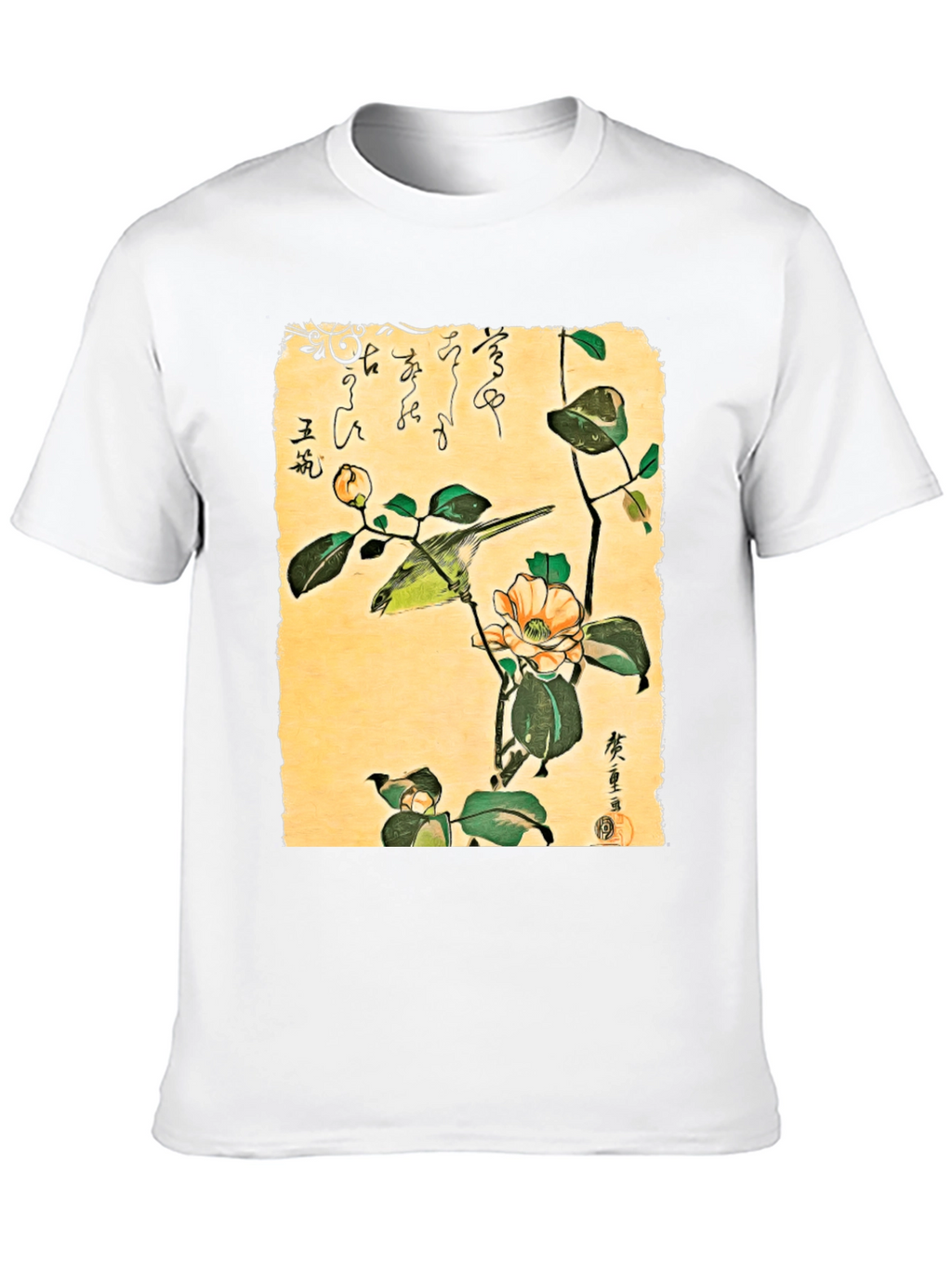 Japanese Bird Art T-Shirt