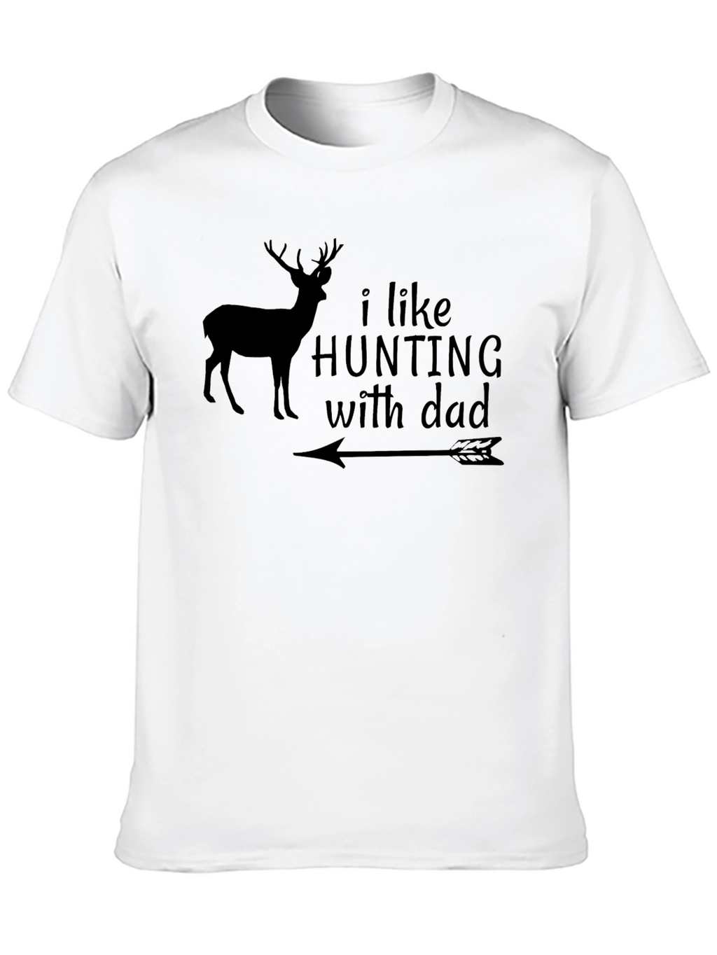 Hunting with Dad T-Shirt Deer Arrow Design