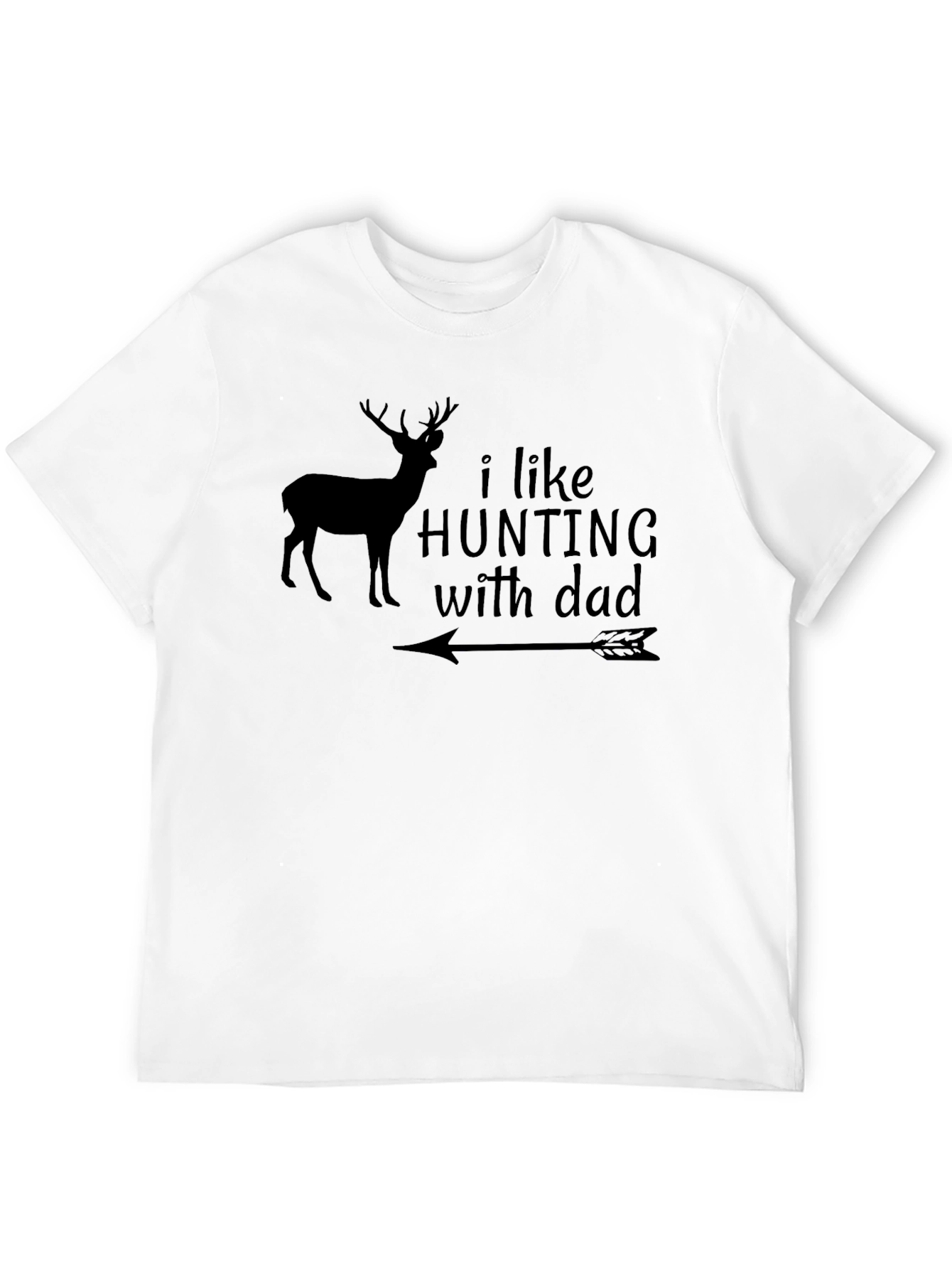Hunting with Dad T-Shirt Deer Arrow Design