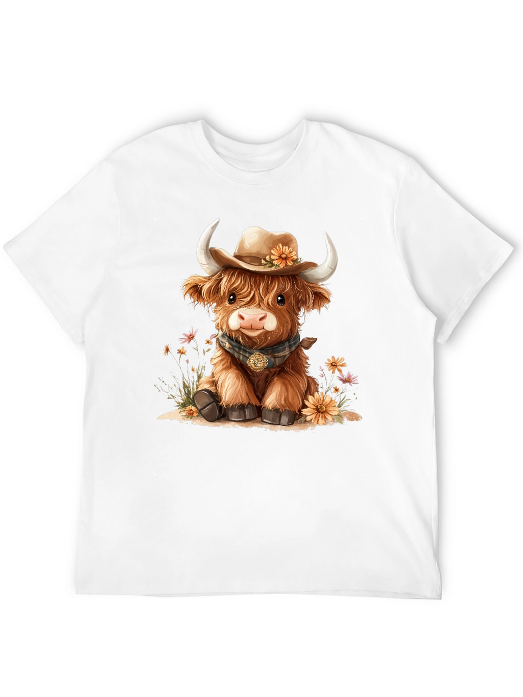 Cute Highland Cow T-Shirt - Western Style