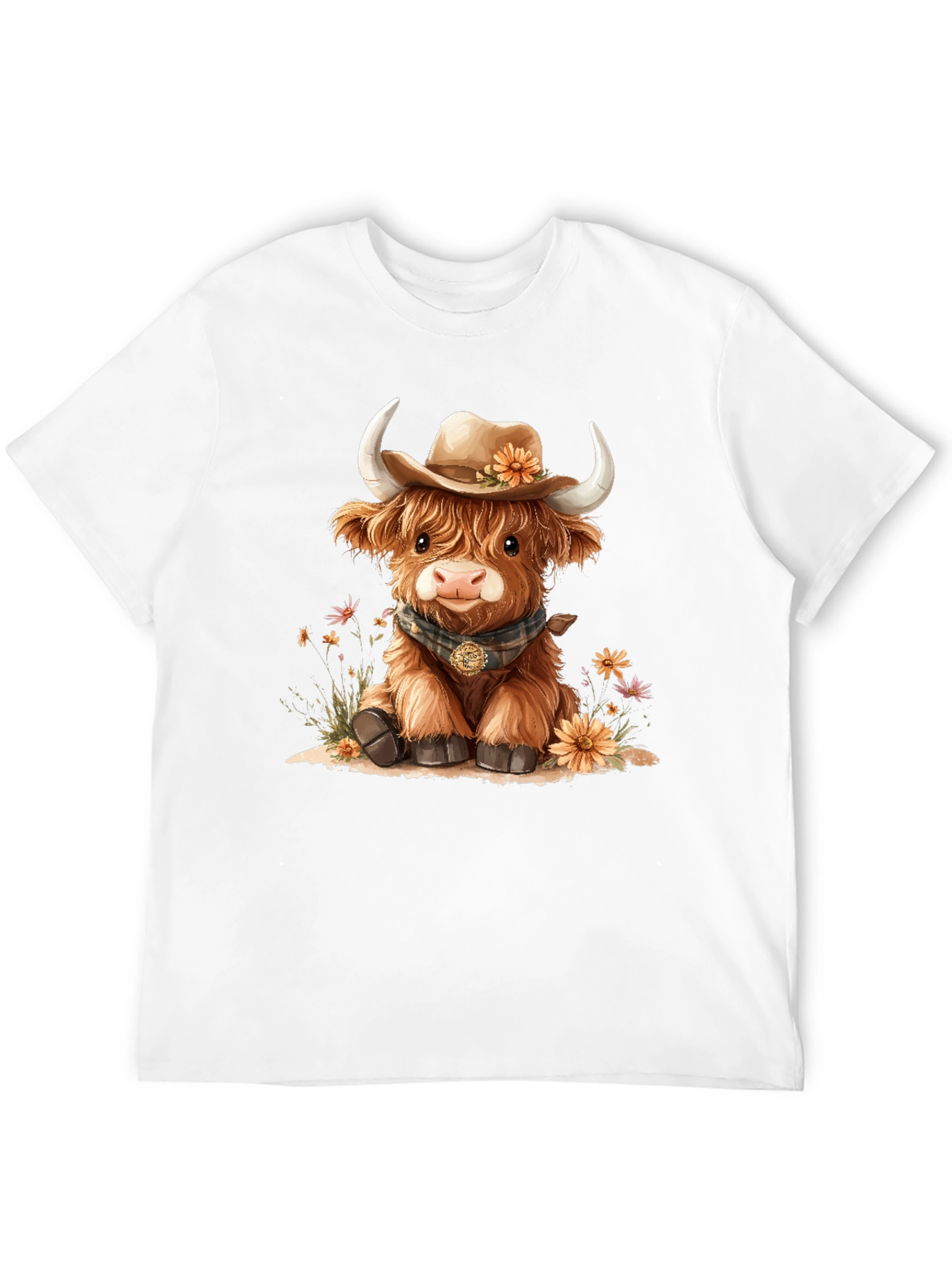 Cute Highland Cow T-Shirt - Western Style