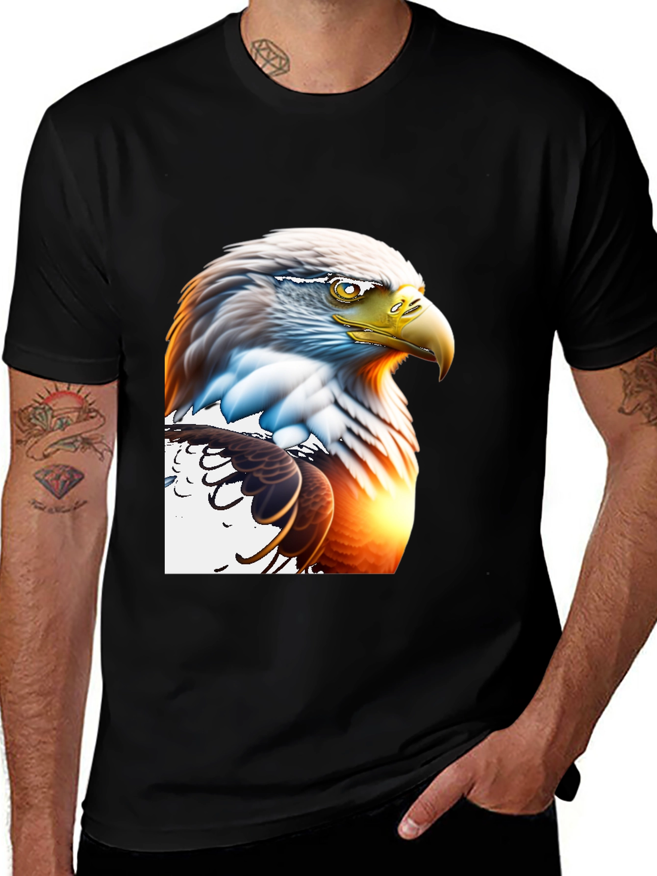 Bald Eagle Graphic Tee - Patriotic Style