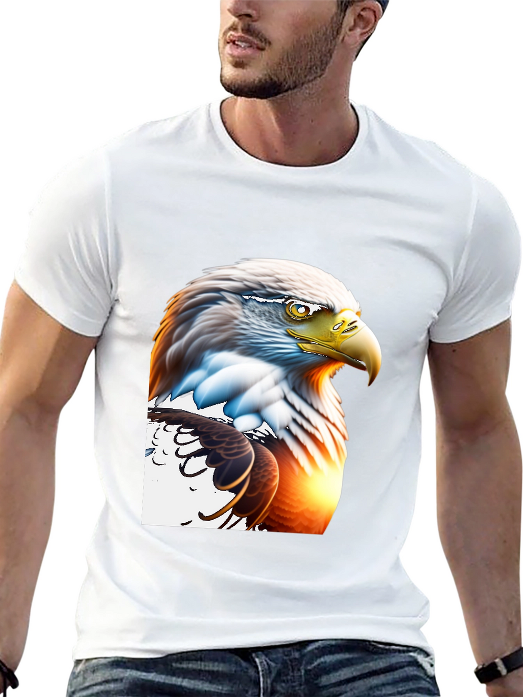 Bald Eagle Graphic Tee - Patriotic Style