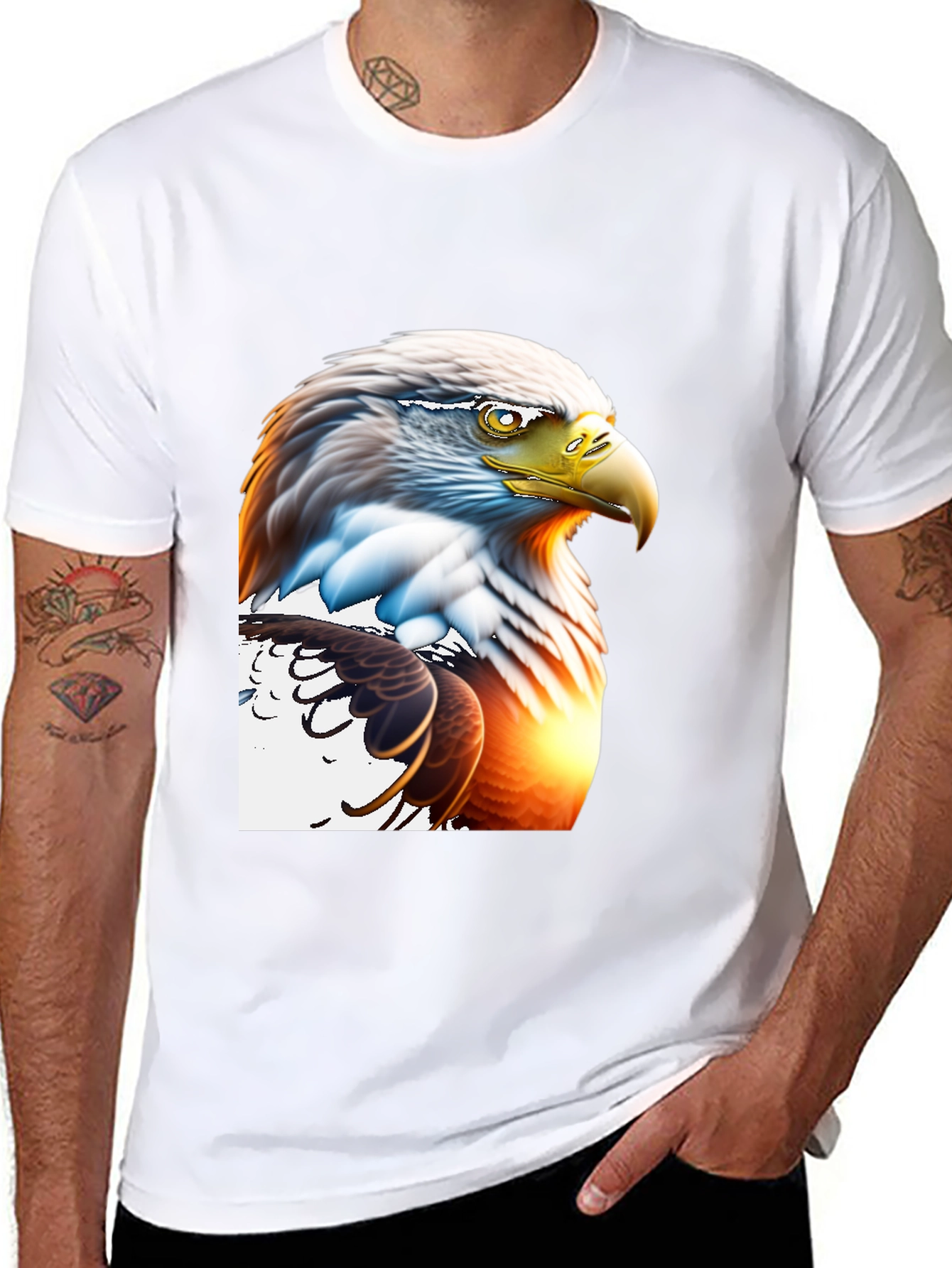 Bald Eagle Graphic Tee - Patriotic Style