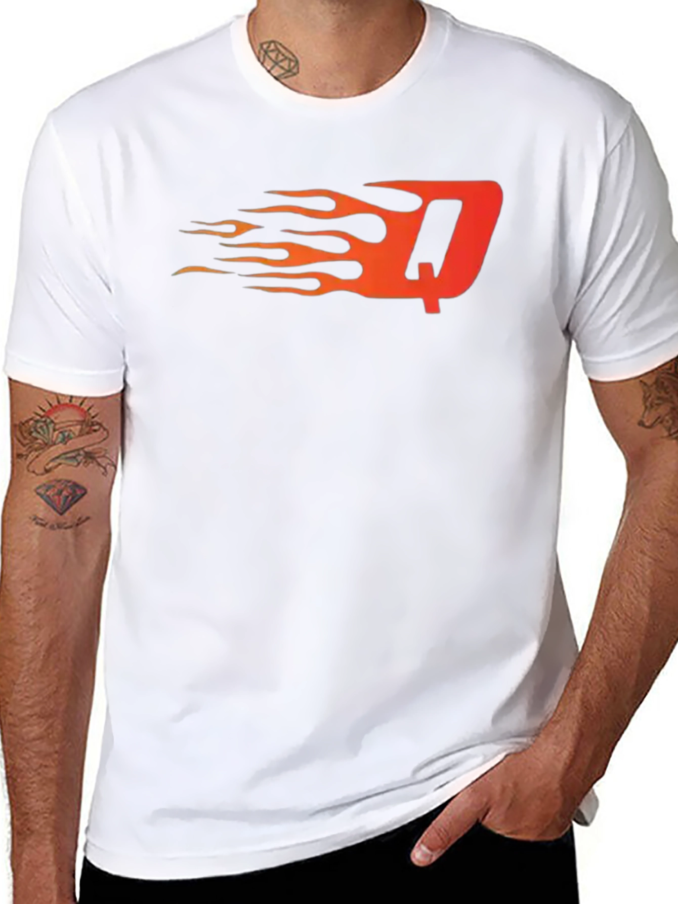 Fiery Initial T-Shirt - Bold & Unique Design