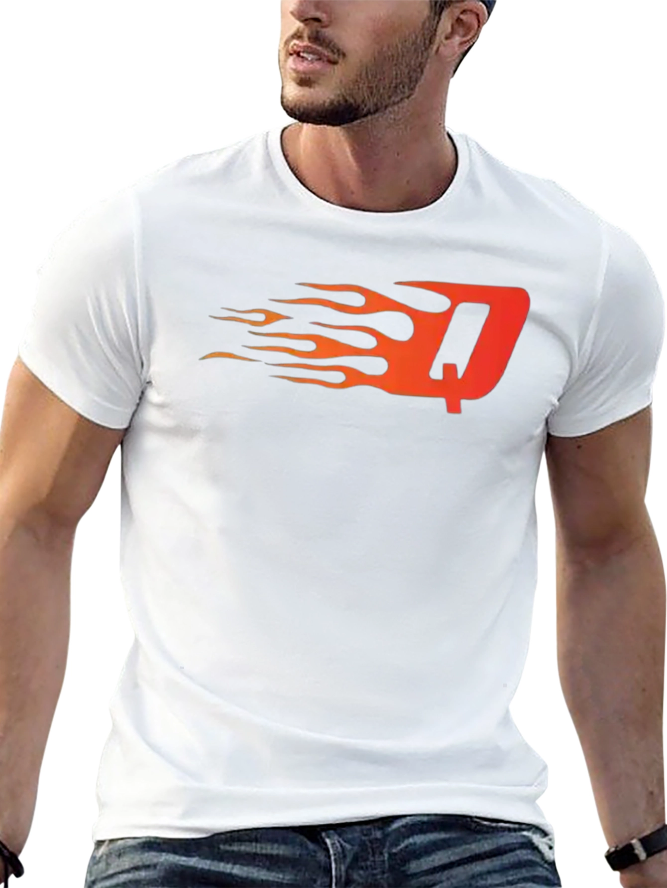 Fiery Initial T-Shirt - Bold & Unique Design