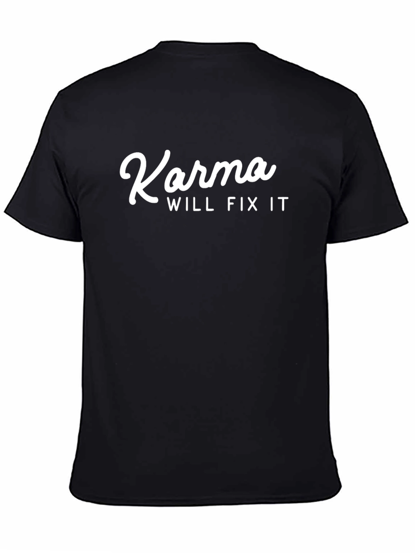 Karma Will Fix It Black Graphic Tee