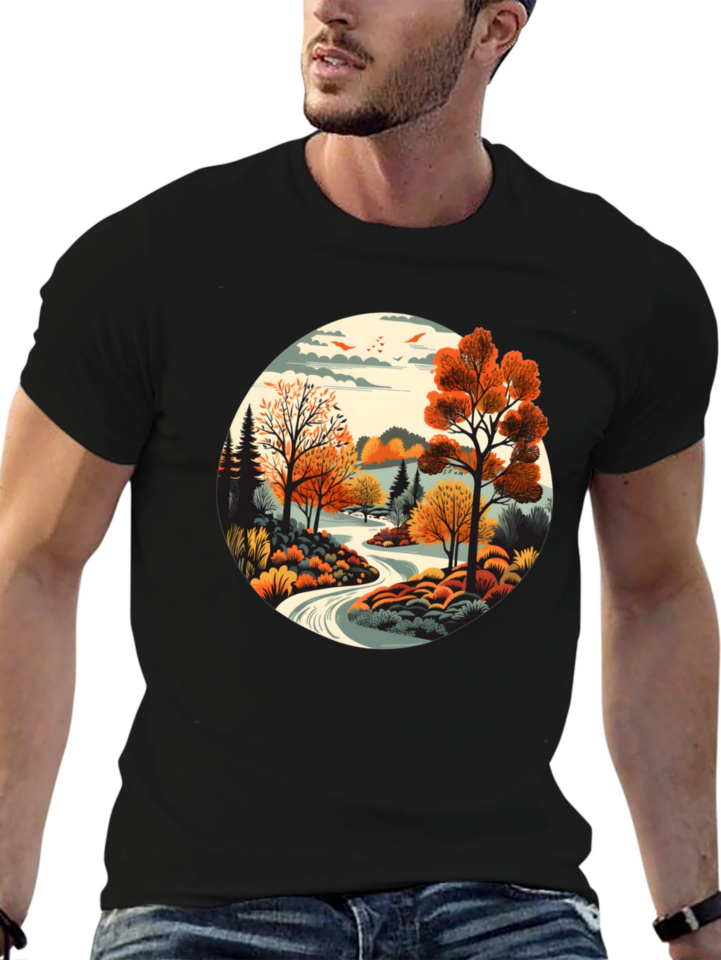 Autumn Landscape Graphic Tee