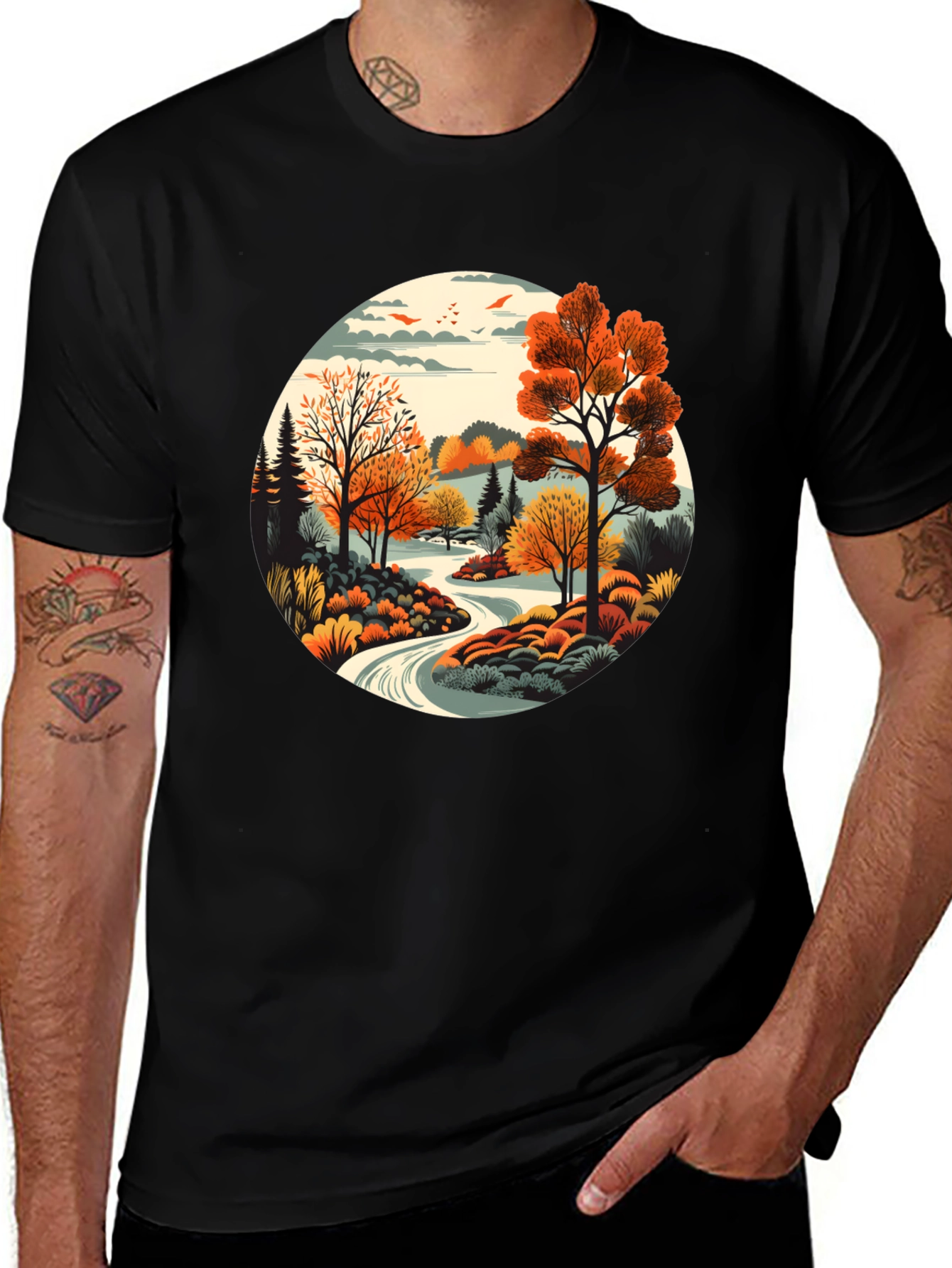 Autumn Landscape Graphic Tee