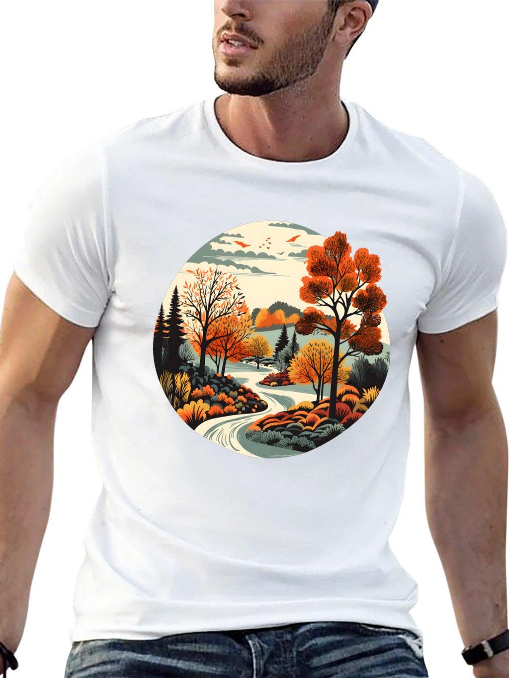 Autumn Landscape Graphic Tee