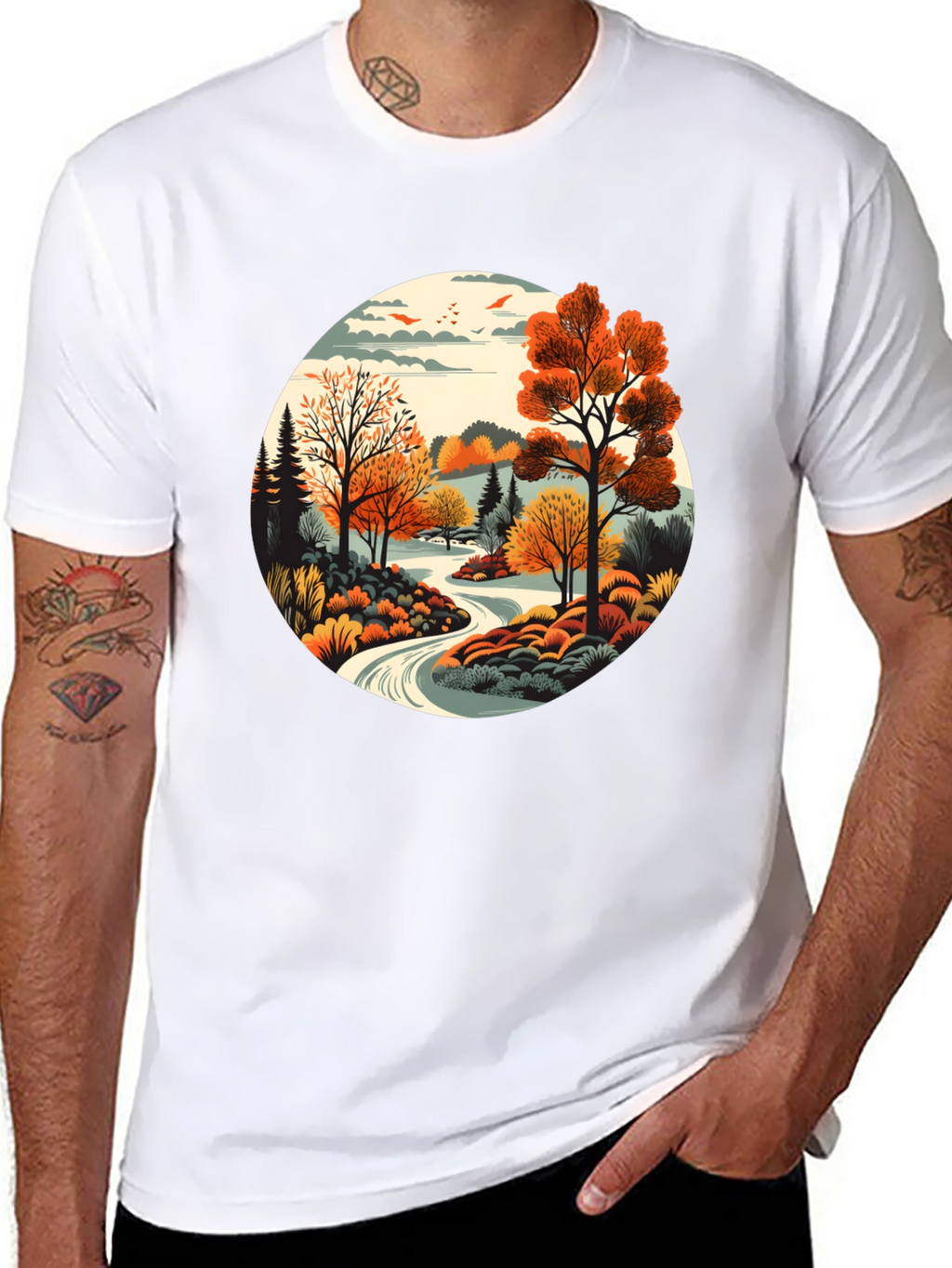 Autumn Landscape Graphic Tee
