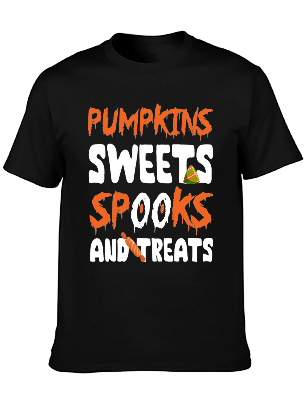 Pumpkins Sweets Spooks & Treats Halloween T-Shirt