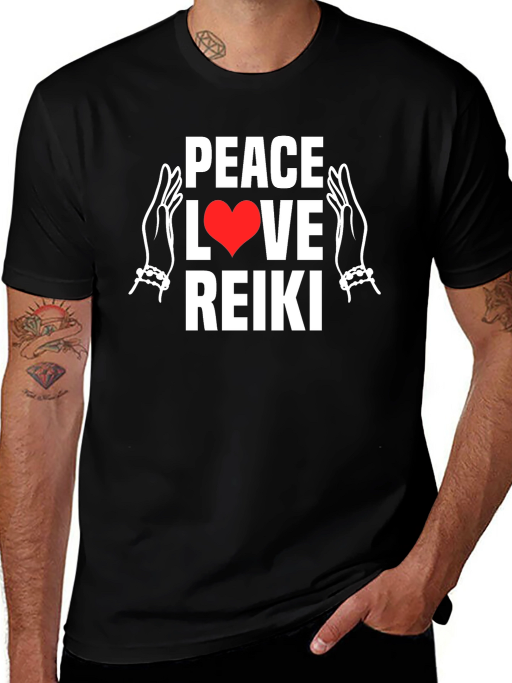 Peace Love Reiki Graphic T-Shirt