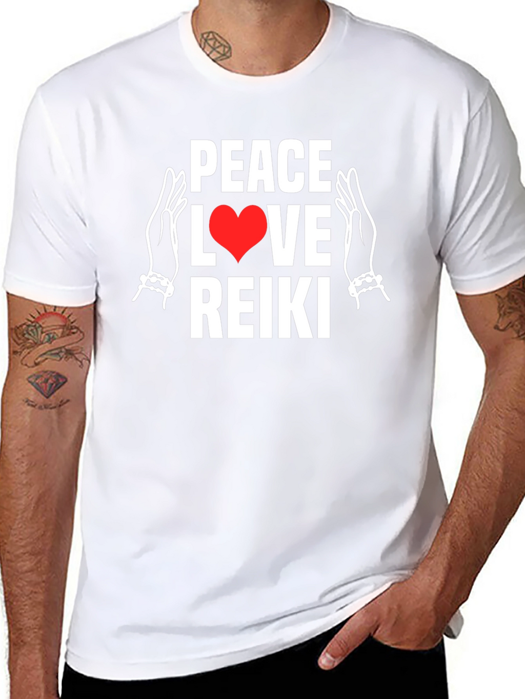 Peace Love Reiki Graphic T-Shirt