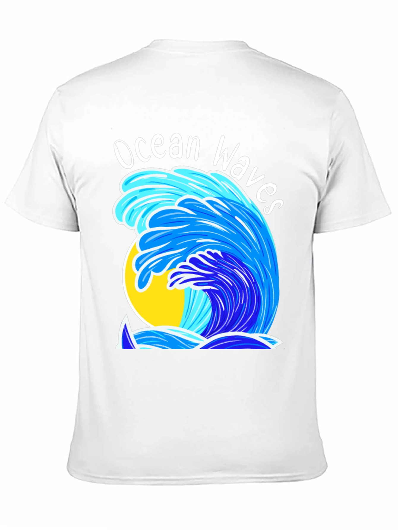 Ocean Waves Graphic T-Shirt - Black