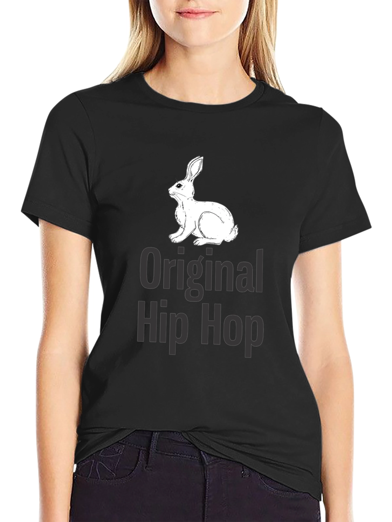 Original Hip Hop Rabbit Graphic T-Shirt