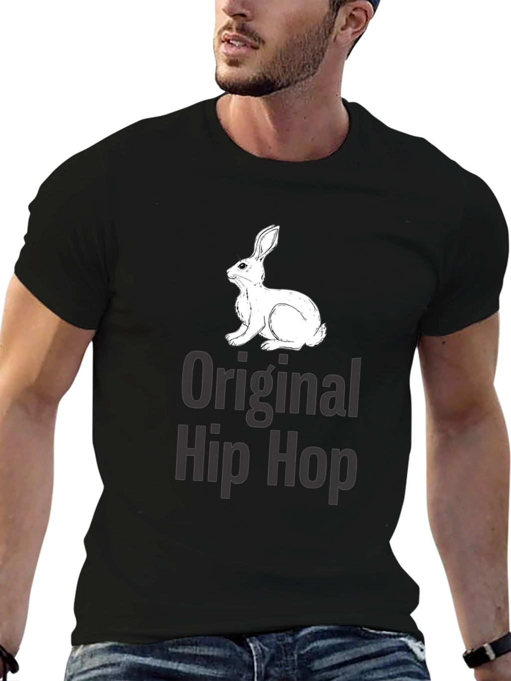 Original Hip Hop Rabbit Graphic T-Shirt