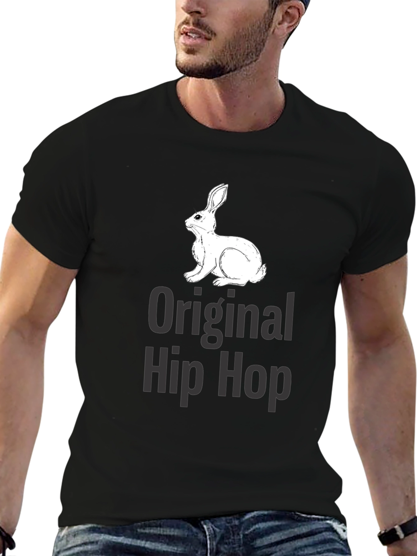 Original Hip Hop Rabbit Graphic T-Shirt