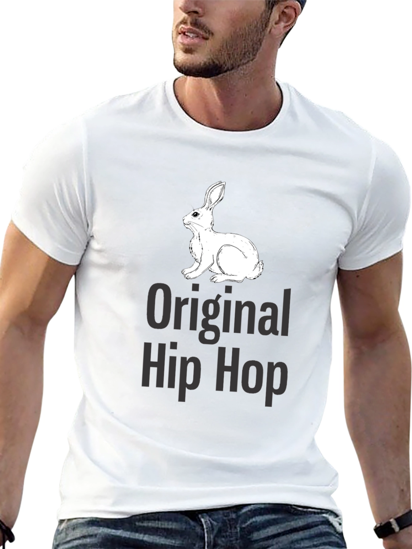Original Hip Hop Rabbit Graphic T-Shirt