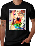 Artistic Collage Graphic T-Shirt