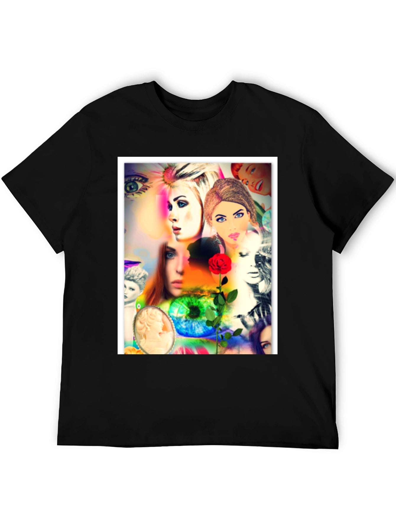 Artistic Collage Graphic T-Shirt