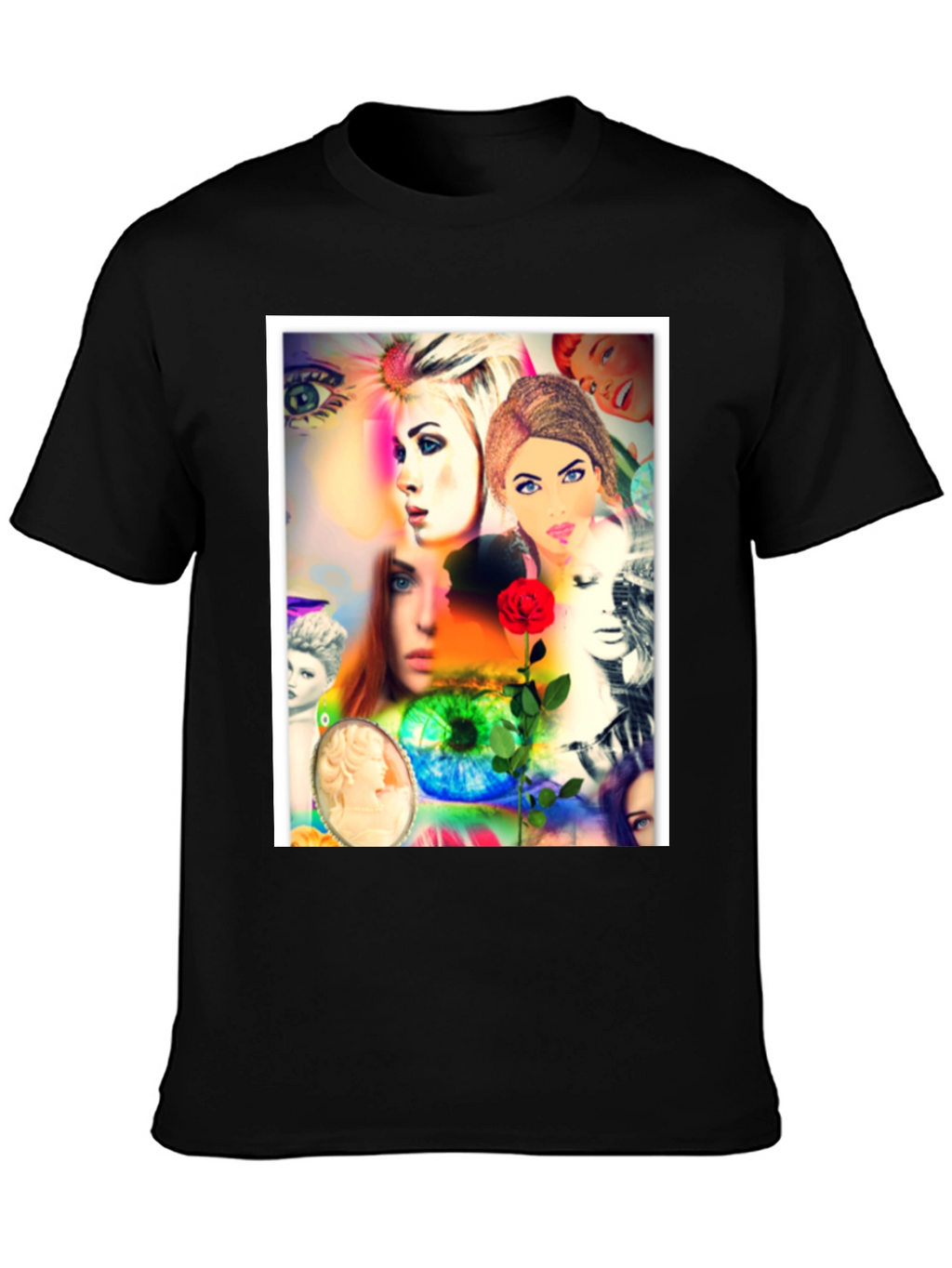 Artistic Collage Graphic T-Shirt