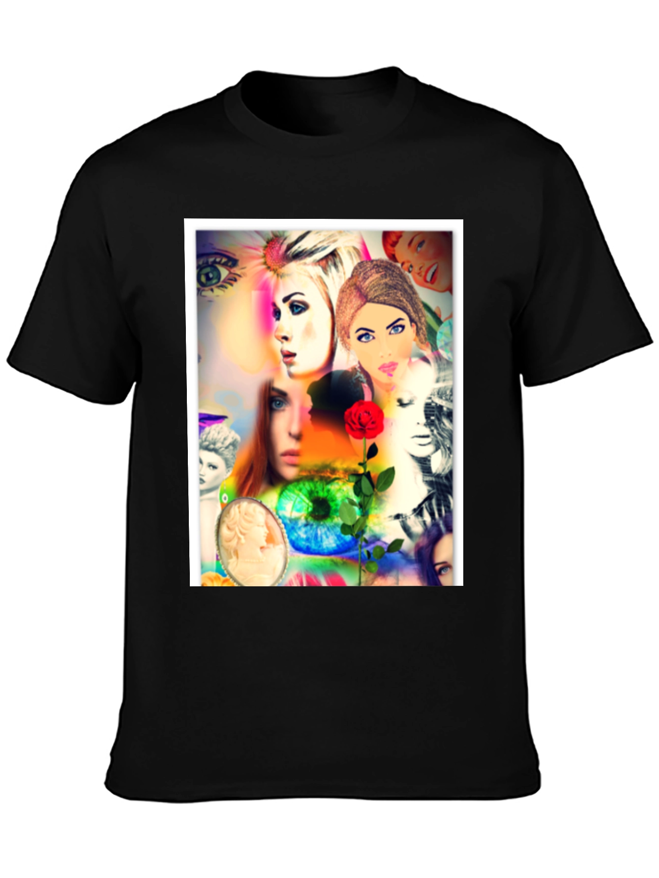 Artistic Collage Graphic T-Shirt