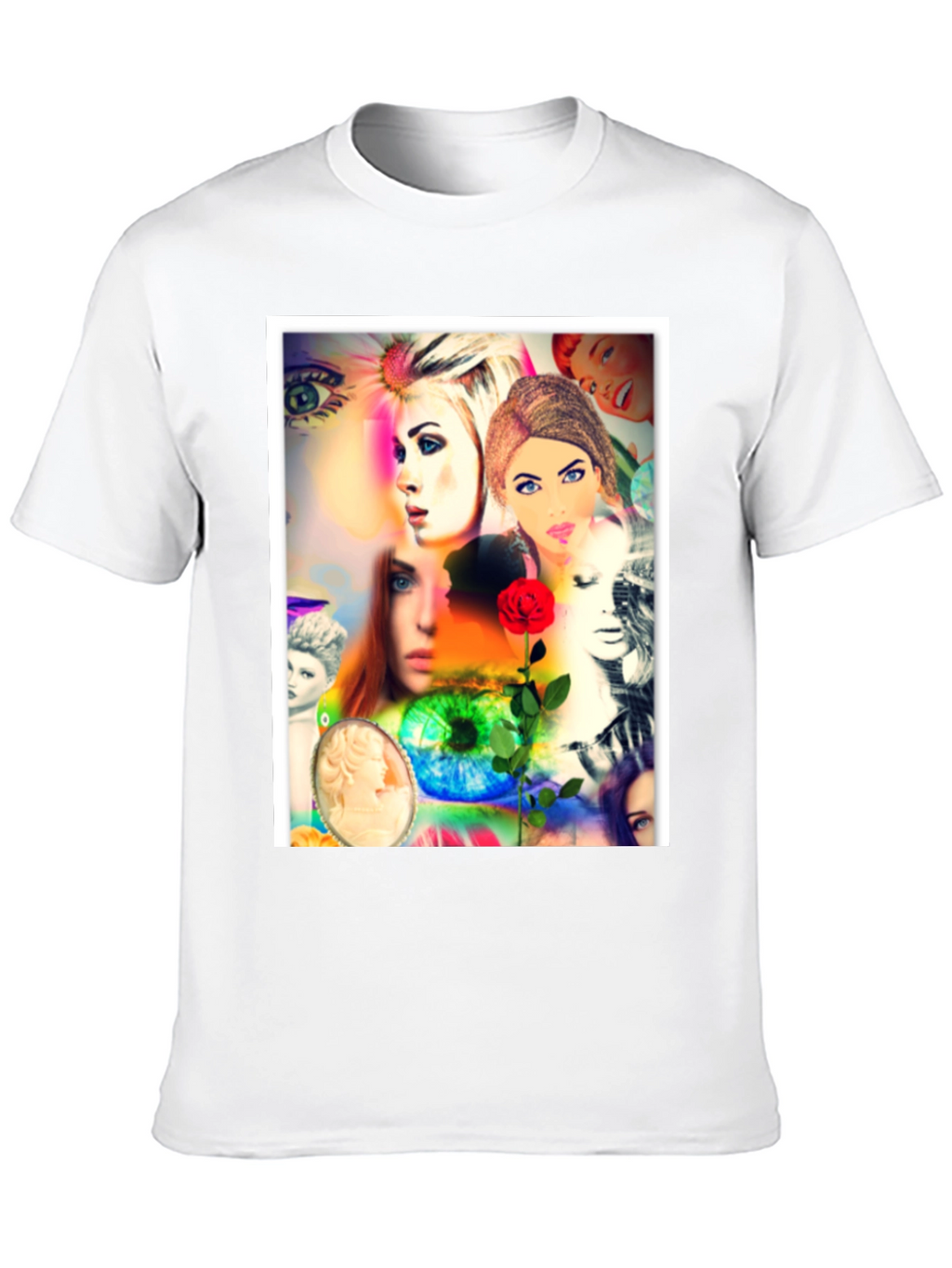 Artistic Collage Graphic T-Shirt