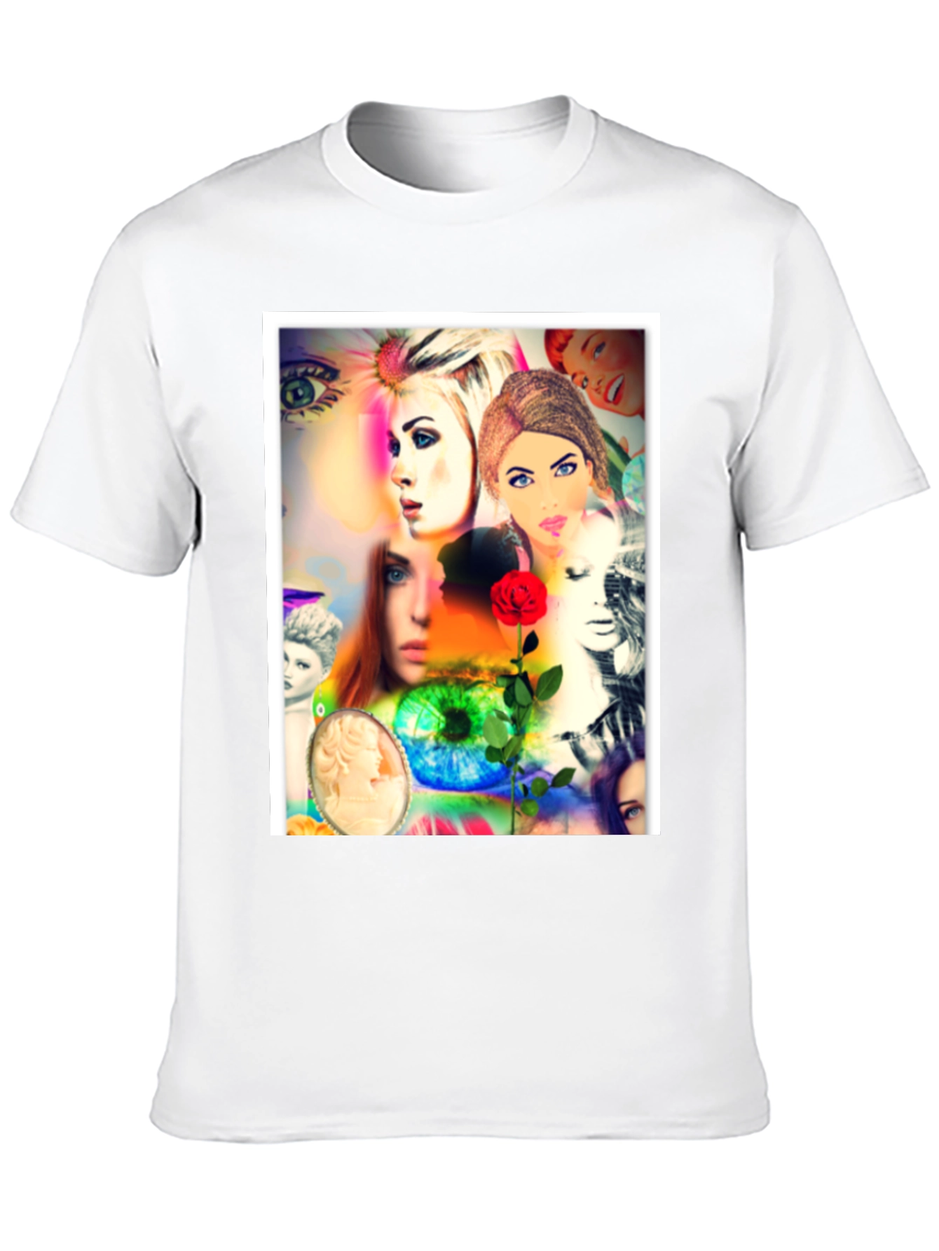 Artistic Collage Graphic T-Shirt