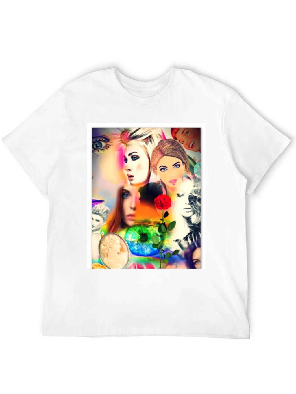 Artistic Collage Graphic T-Shirt