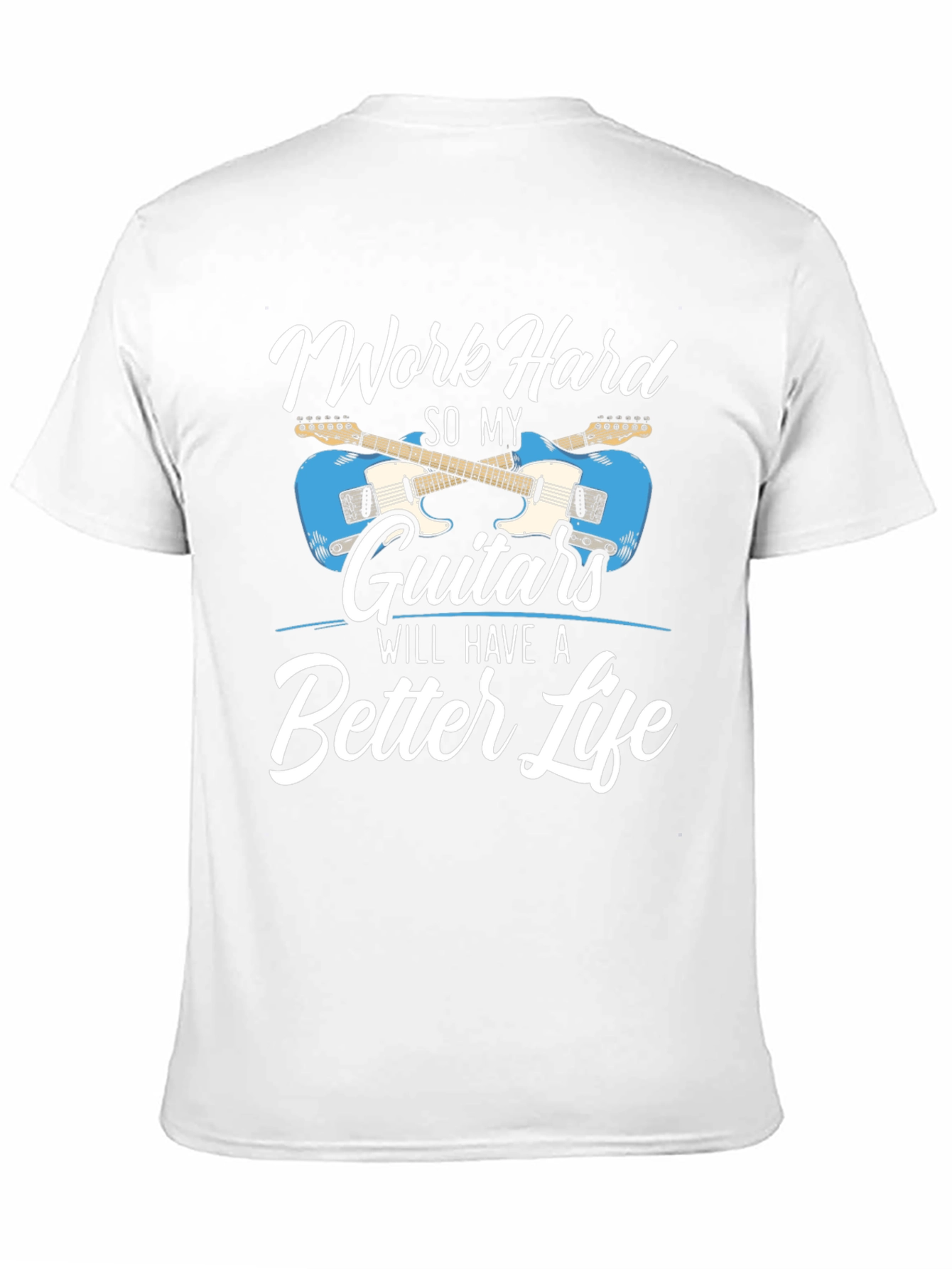 Work Hard Guitars T-Shirt - Musician Tee
