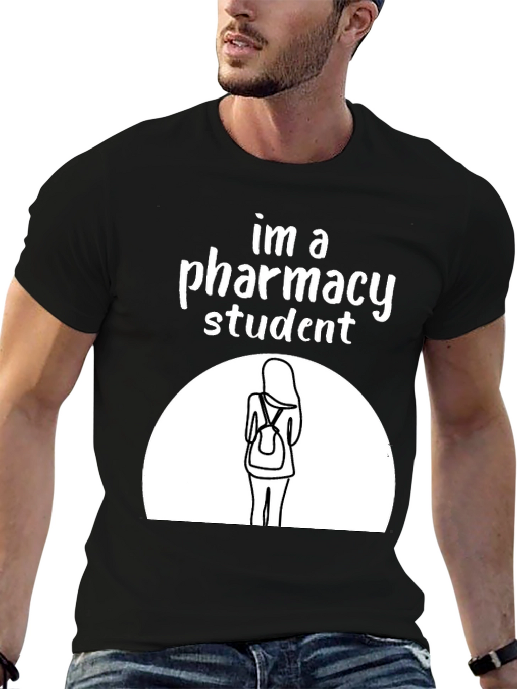 Pharmacy Student Graphic T-Shirt - Black