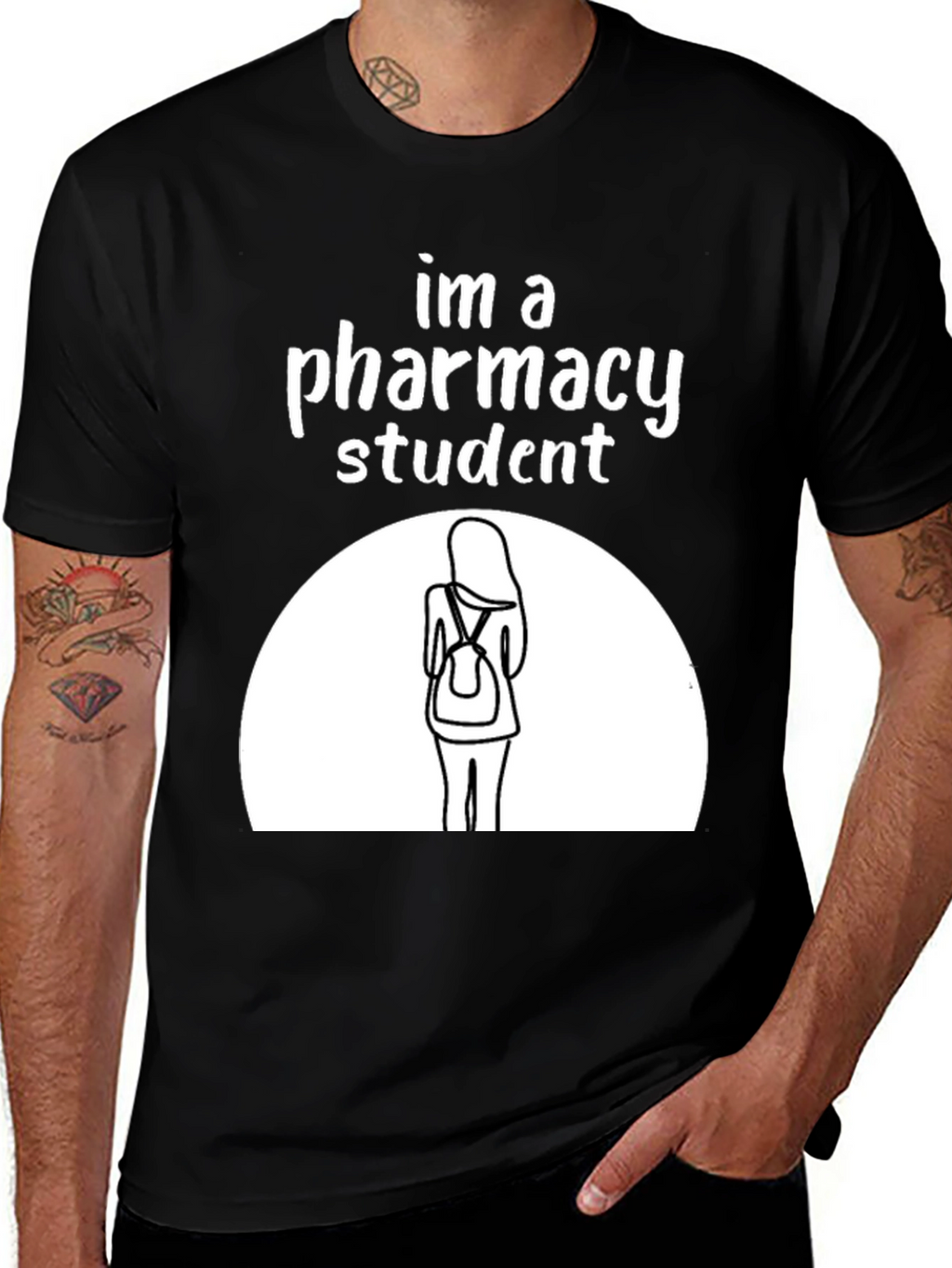Pharmacy Student Graphic T-Shirt - Black