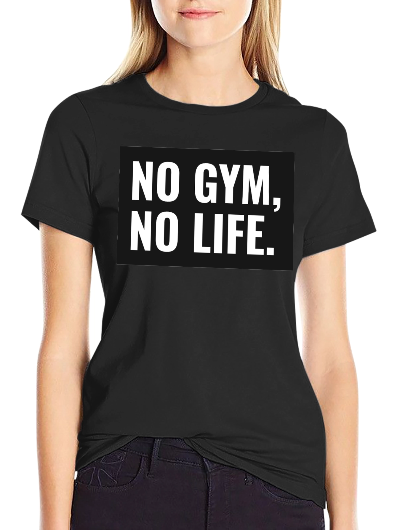 No Gym No Life Graphic Tee - Workout Motivation Shirt