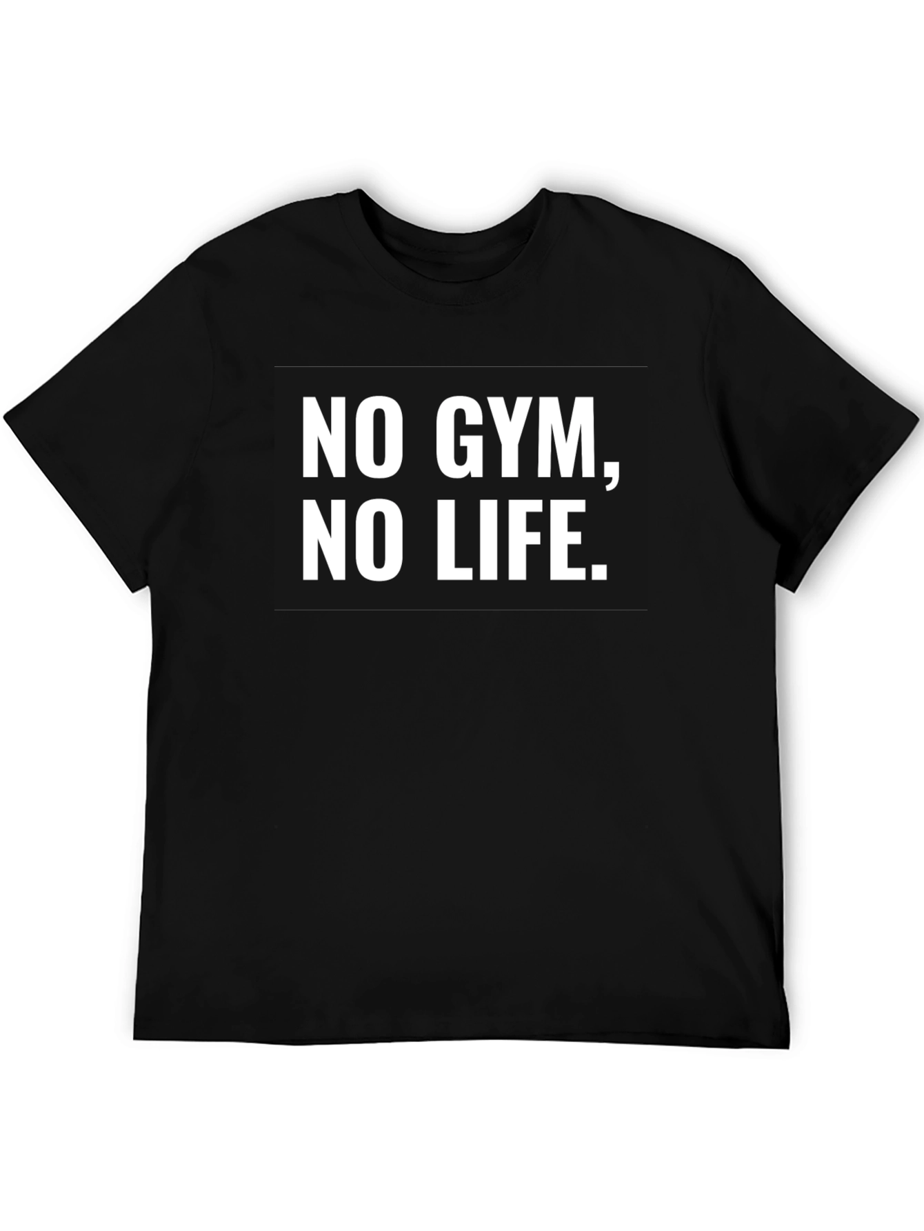 No Gym No Life Graphic Tee - Workout Motivation Shirt