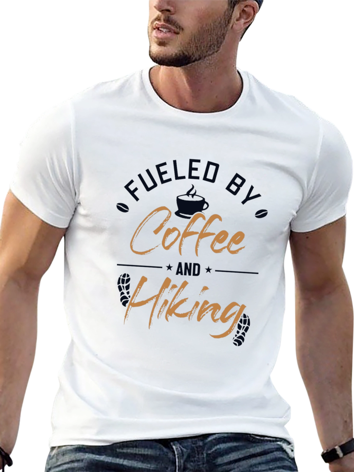 Fueled by Coffee and Hiking Graphic T-Shirt