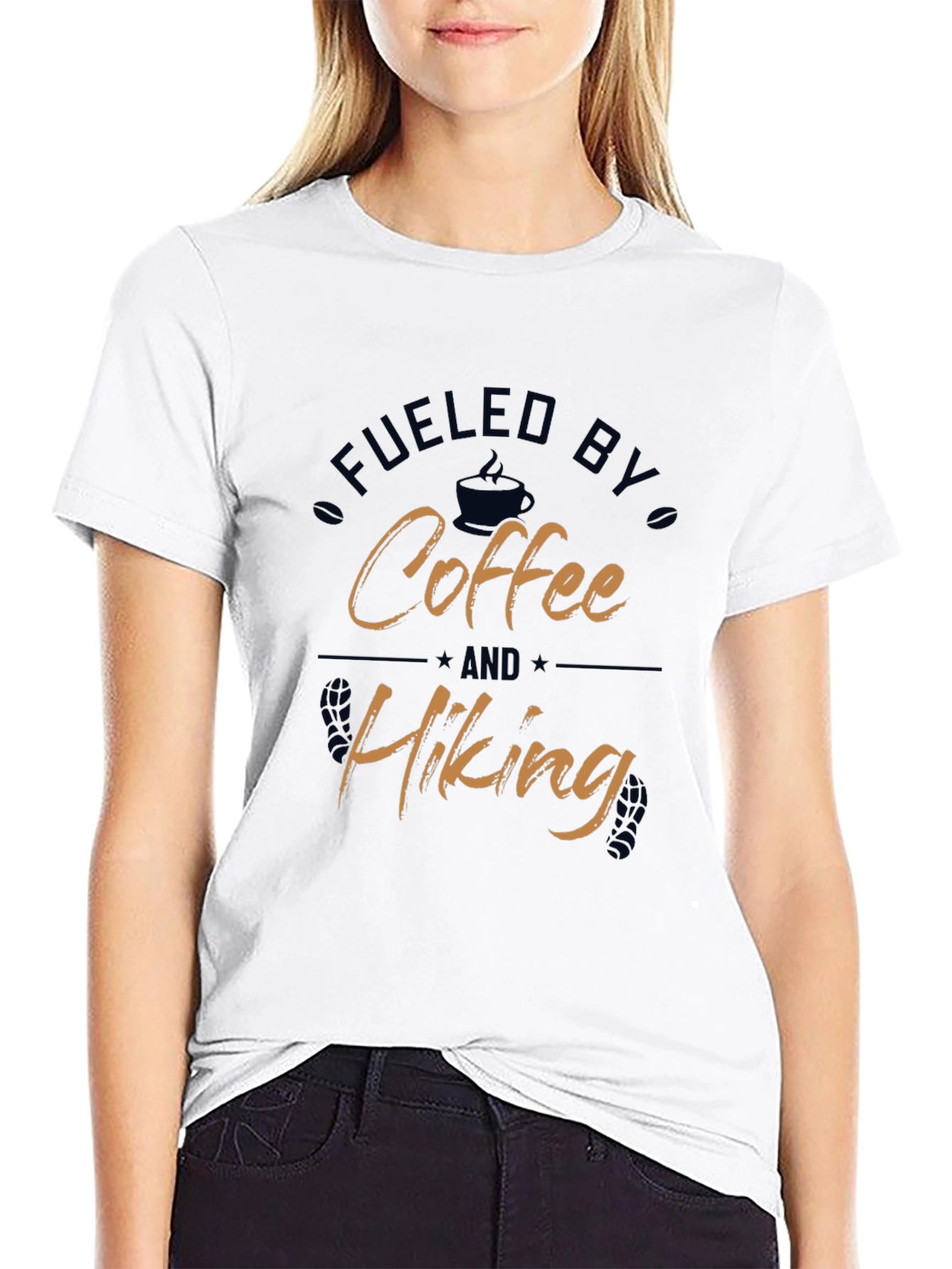 Fueled by Coffee and Hiking Graphic T-Shirt