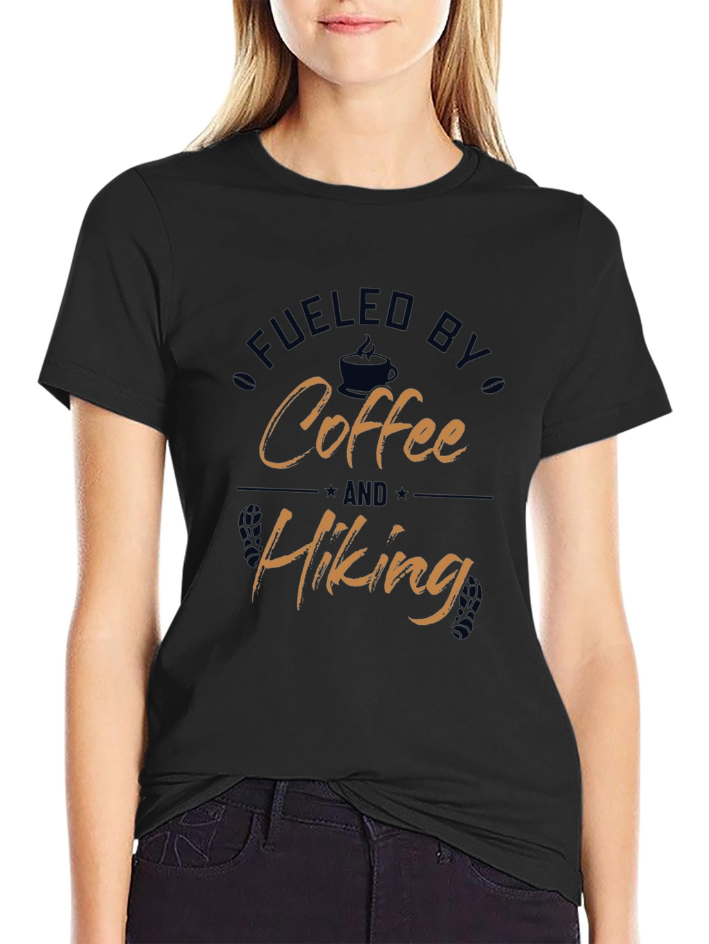 Fueled by Coffee and Hiking Graphic T-Shirt