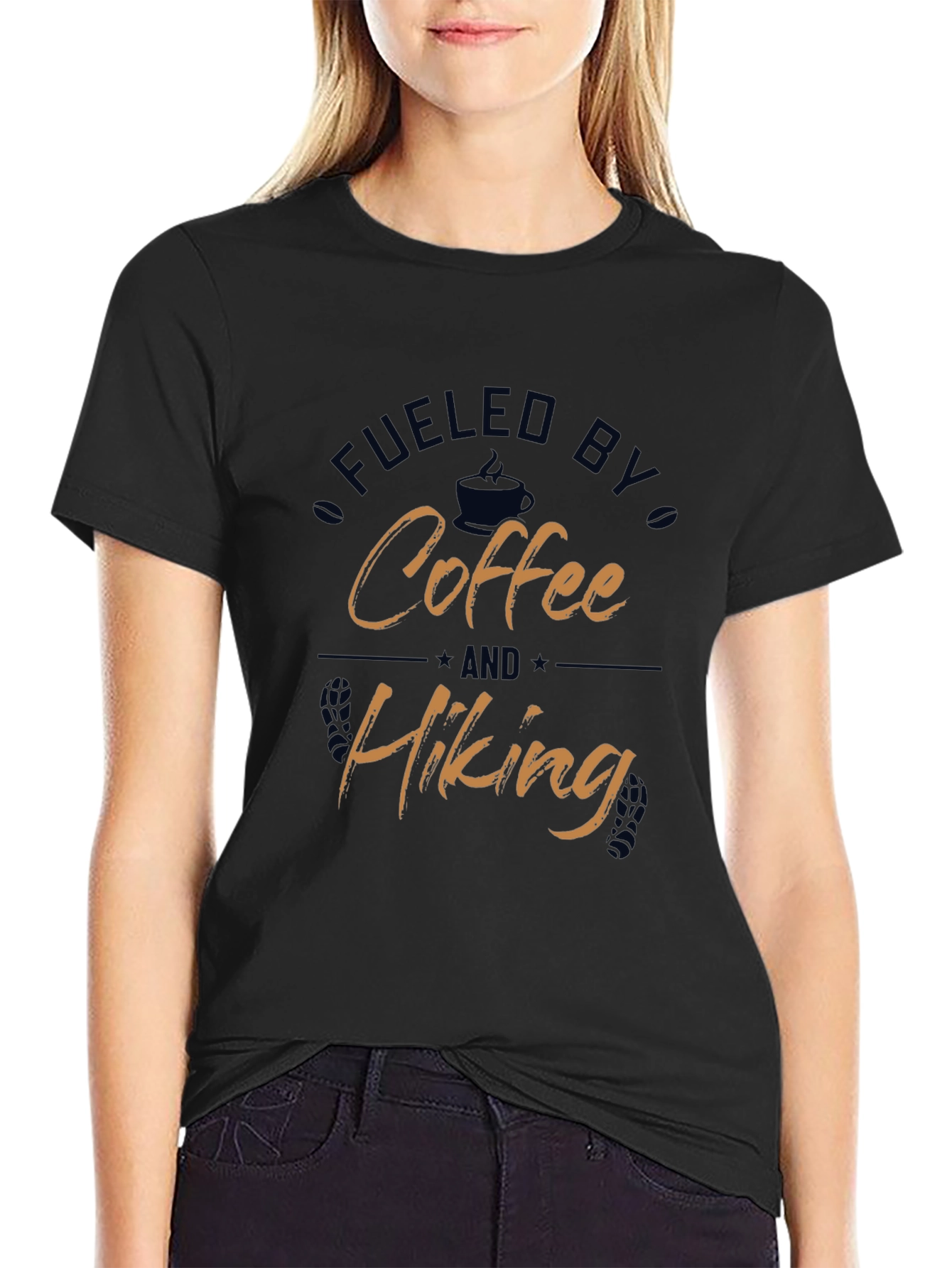 Fueled by Coffee and Hiking Graphic T-Shirt