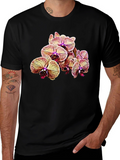 Floral Orchid T-Shirt - Black